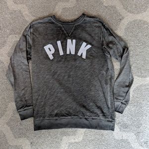 Pink Victoria's Secret Grey Sweatshirt